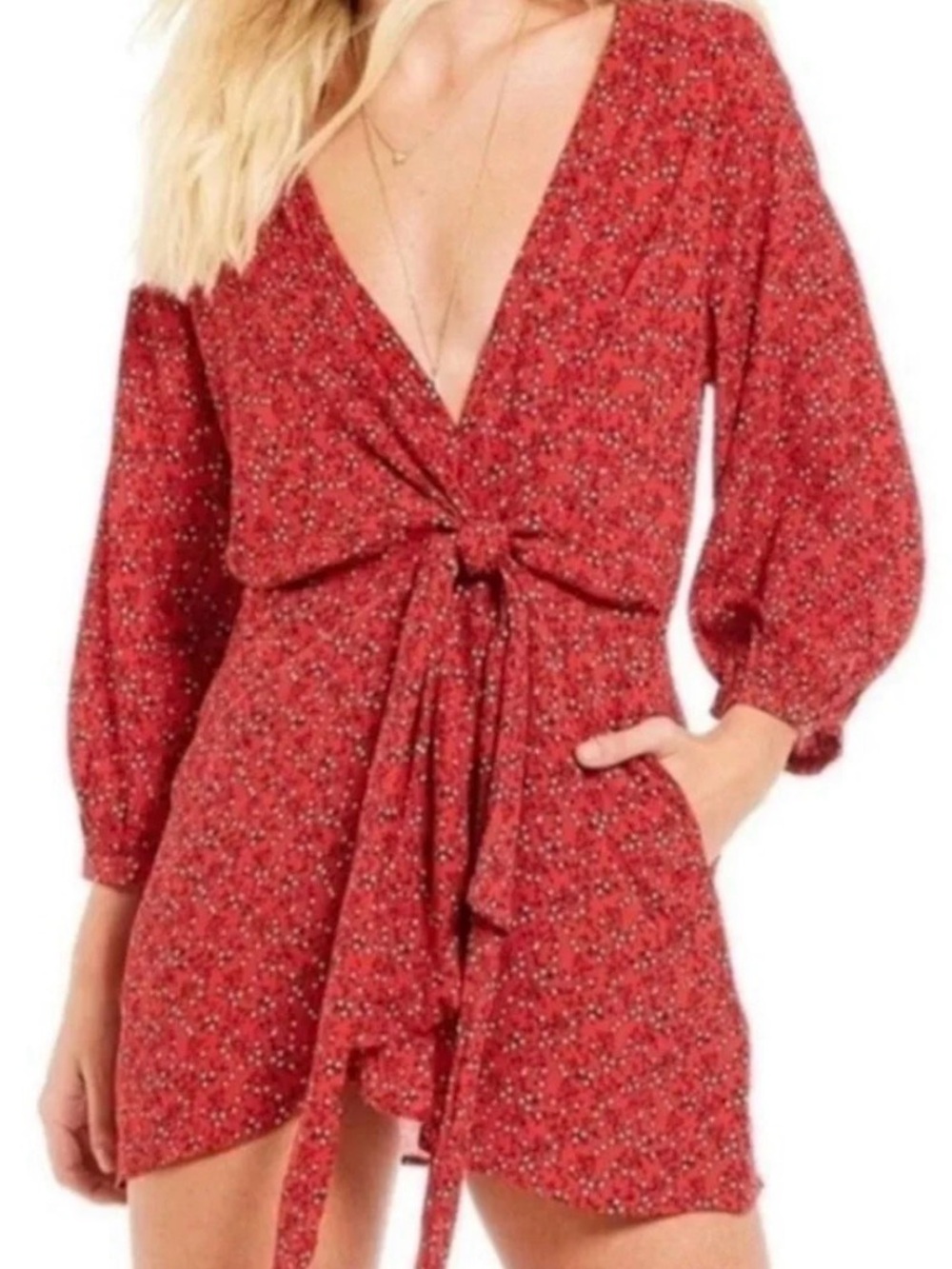 Free People Clara Floral Mini Dress or Long Blouse